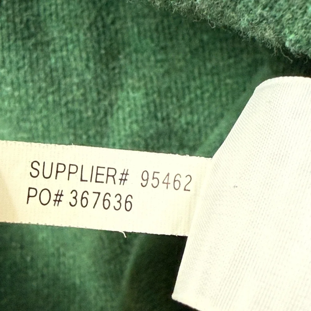 Vintage Polo Ralph Lauren Quarter Zip Sweater Mens XXL Green Cotton Pony Preppy